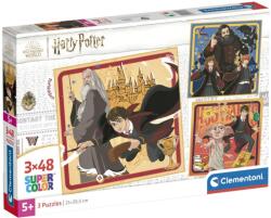 Clementoni Puzzle pentru copii Clementoni de la 3 x 48 piese - Harry Potter (25312) Puzzle