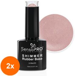 SensoPRO Set 2 x Shimmer Rubber Base SensoPRO Milano, 34 Diva Glow, 10 ml (TOT-2xTBY-S2997)