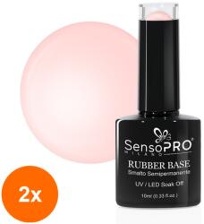 SensoPRO Set 2 x Rubber Base Gel SensoPRO Milano 10 ml, 60 Vanilla Eclair (TOT-2xTBY-S2958)