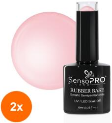 SensoPRO Set 2 x Rubber Base Gel SensoPRO Milano 10 ml, 18 Delicious Rose (TOT-2xTBY-S1232)