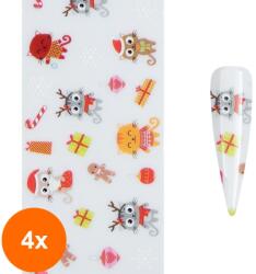 Luxorise Set 4 x Folie de Transfer Unghii Luxorise, Christmas Owl