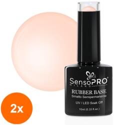 SensoPRO Set 2 x Rubber Base Gel SensoPRO Milano 10 ml, 58 French Pink (TOT-2xTBY-S1271)