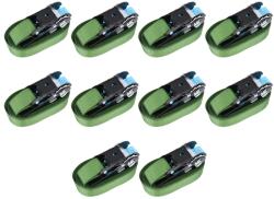 vidaXL 10 db zöld racsnis rögzítő heveder 800 daN 6 m (148894)