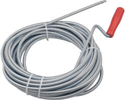 Extol Premium EXTOL Curățător pentru țevi de scurgere, 15m, diametru 9mm, cu forță de înfășurare manuală, cu cuie de curățare, (răsucite din sârmă de 1, 9mm)