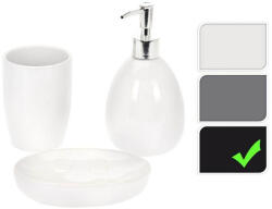 Excellent Houseware 4home Set de baie Valmy, 3 buc. , alb