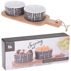 EXCELLENT Houseware Set servire tapas Excellent Houseware, bambus portelan, 25x10x1 cm, multicolor (KO-278000230) - efistore