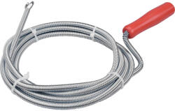 Extol Premium EXTOL Curățător pentru țevi de scurgere, 3m, diametru 9mm, cu înfășurare manuală, cu cuie de curățare, (răsucite din sârmă de 1, 9mm)