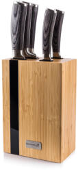 G21 Set de cuțite Gourmet Rustic G21, 5 buc + bloc de bambus (6002237) - efistore - 317,99 RON