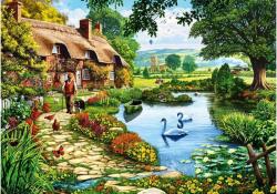 Bluebird Puzzle 90660 - Cottage by the Lake - 500 db-os puzzle (90660)
