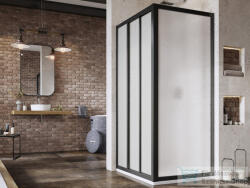 RAVAK SUPERNOVA ASDP3+APSS 100x75 cm-es tolóajtós zuhanykabin fix oldalfallal, fekete/pearl 00VA03R211SET100APSS75 (00VA03R211SET100APSS75)