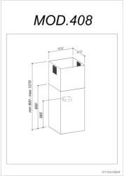 Sirius - Páraelszívó MO-408 inox Sziget páraelszívók páraelszívó (SIR1911)
