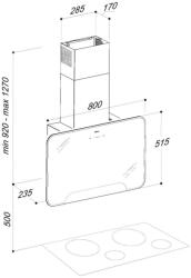 Sirius - Páraelszívó SLTC-111 TW ANTI DROP 80 Fekete Fali páraelszívók páraelszívó (SIR1989)