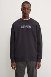 Levi's pamut melegítőfelső fekete, férfi, nyomott mintás - fekete L - answear - 21 990 Ft