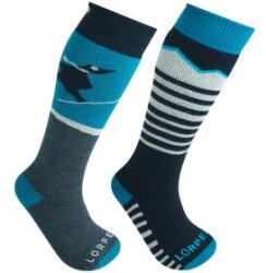 Lorpen T1 MERINO KIDS SKI 2PACK ECO Șosete pentru genunchi BLUE 23-26 EU