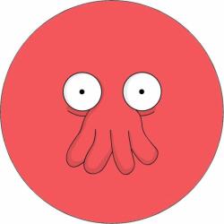 Pictu Hap Ehető papír Futurama Zoidberg arca 19, 5 cm - Pictu Hap (pic9000769_kruh)