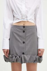 MSGM gyapjú szoknya szürke, mini, egyenes, 3741MDD22.247506 - szürke 40