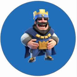 Pictu Hap Ehető papír Clash Royale király nevetve 19, 5 cm - Pictu Hap (pic9002073_kruh)