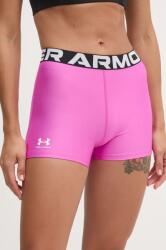 Under Armour edzős rövidnadrág Authentics lila, nyomott mintás, közepes derékmagasságú - rózsaszín L
