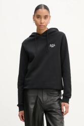 APC A. P. C. felső hoodie standard rue madame GOTS fekete, melange, kapucnis, COHBV. M27914 - fekete M