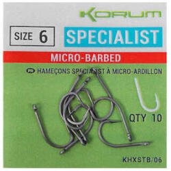Korum XPERT SPECIALIST MICRO BARBED HOOKS - SIZE 6 (KHXSTB/06)