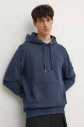 Calvin Klein pamut melegítőfelső sötétkék, férfi, nyomott mintás, kapucnis, J30J323430 - kék M