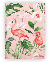 Lizzy Card Határidőnapló LIZZY CARD Tropical Flamingo B/6 napi keménytáblás 2025 (21312)