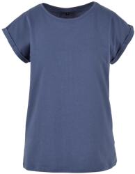 Build Your Brand Laza női póló felhajtott ujjakkal - Vintage kék | XS (BY021-1000354791)