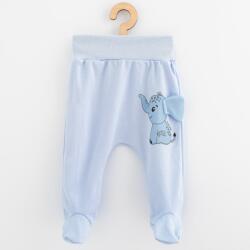 NEW BABY Polodupațe din bumbac pentru bebeluși New Baby Happy Elephant blue, mărime 56 (0-3luni)