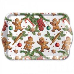 Ambiente B. V Karácsonyi mézeskalácsos műanyag kistálca - 21x13 cm - Gingerbread Cookies (VR-33718880)