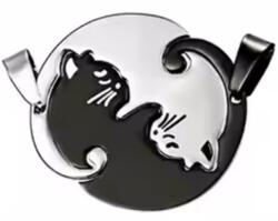  Double Cat medál - Circle/Fekete