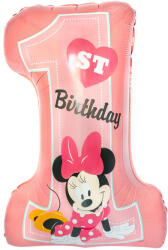 Amscan Disney Minnie Pink Első születésnap fólia lufi 71 cm DPA9916550 (DPA9916550)