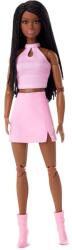 Mattel Barbie Looks baba rózsaszín ruhában 30cm