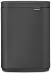 Brabantia Bo Waste Bin hulladékgyűjtő felnyitható, Soft-Close fedéllel, fali/álló, műanyag tartály, 4L - A méret, acél, határtalan szürke ásványi textúra - 233708 (233708)