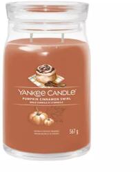 Yankee Candle Pumpkin Cinnamon Swirl Signiture (Fahéjas-tökös Csiga) Nagy Üveggyertya