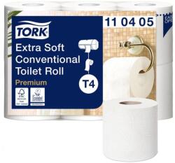 Tork Toalettpapír 4 rétegű kistekercses 153 lap/tekercs 6 tekercs / csomag fehér Extra Soft T4 Tork_110405 (110406)