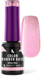 Perfect Nails Color Rubber Base Gel - Színezett Alapzselé 4ml - Glitter Rose (PNZ177)