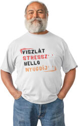  Viszlát stressz helló nyugdíj - Férfi Póló (nyvsthnyfp4)