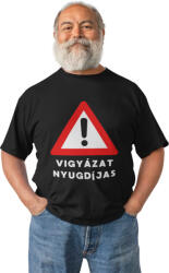  Vigyázat Nyugdíjas - Férfi Póló (342699)