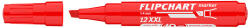 ICO Flipchart marker vízbázisú 1-4mm, vágott Artip 12XXL piros