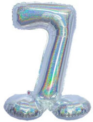  Ezüst színű hologramos lábas lufi - 7 - delfinbuvar