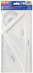 Nebulo Vonalzókészlet, 4 db-os, 30 cm-es vonalzóval, Nebulo - delfinbuvar