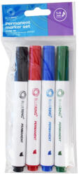 BLUERING Alkoholos marker készlet, 1-4mm, vágott hegyű, hegyű 4-es készlet, Bluering® - delfinbuvar