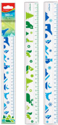 Keyroad Vonalzó 30 cm, állat mintás Keyroad - delfinbuvar