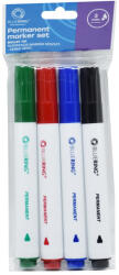 BLUERING Alkoholos marker készlet, 3mm, kerek hegyű 4-es készlet Bluering® - delfinbuvar