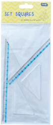 Educa Vonalzókészlet, háromszög 13 cm és 18cm, ( 45°/60° ) 2 db/bliszter Educa - delfinbuvar