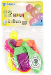 Neon színű lufi 12 darabos készlet - 25 cm - delfinbuvar