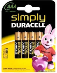 Duracell AAA mikro elem 4 darabos készlet - delfinbuvar