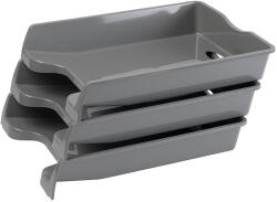 BLUERING Irattálca műanyag 355, 355x255x60mm, Bluering®, szürke - delfinbuvar