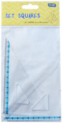 Educa Vonalzókészlet, háromszög 10 cm és 14cm, ( 45°/60° ) 2 db/bliszter Educa - delfinbuvar