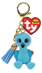 Ty : Mini Boos clip műanyag figura WILLIAM - kék flamingó